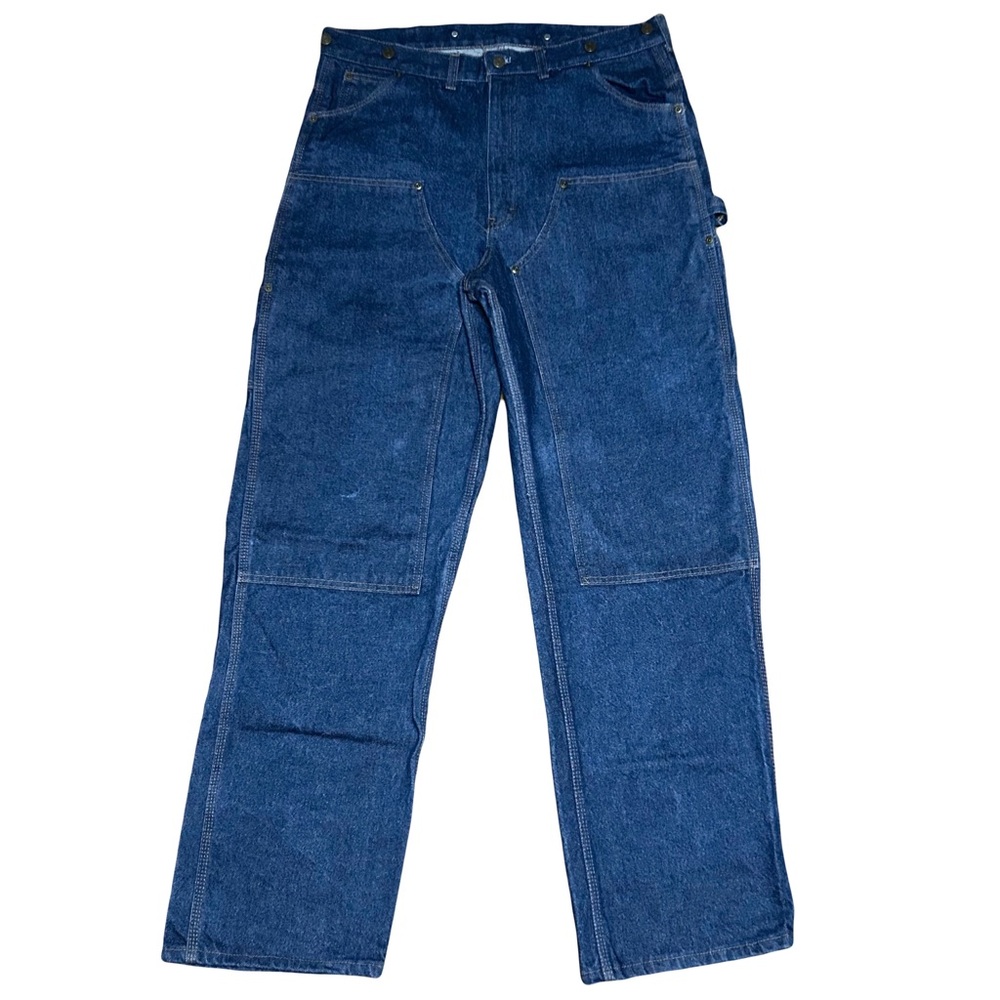 Vintage 90s Key Double Knee Carpenter Denim Jeans Men’s 40x34 Fits 36x34 Logger